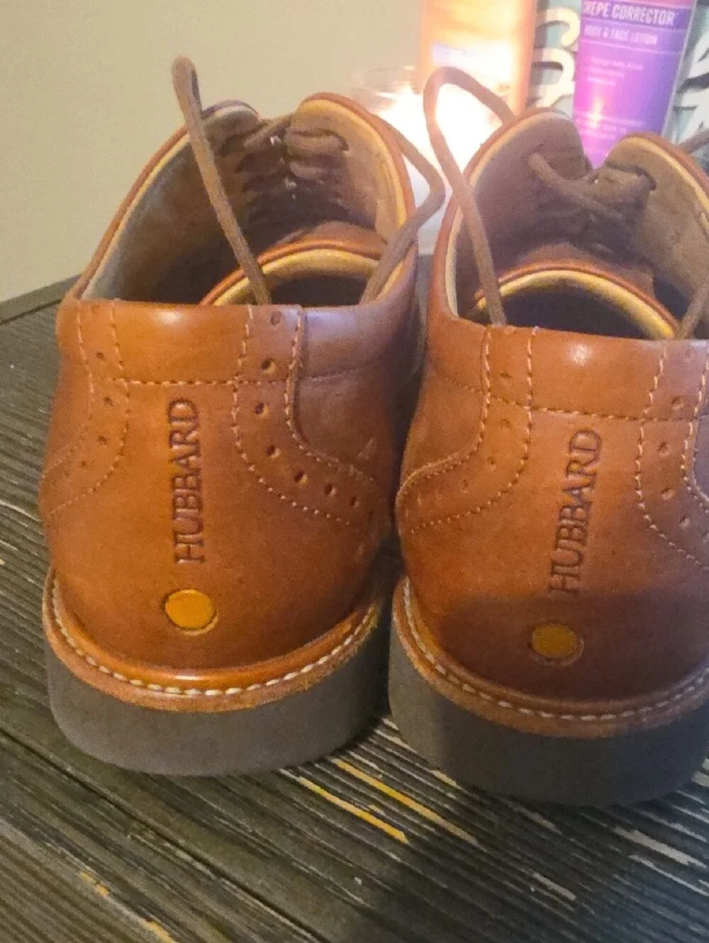 Men's Brown Leather Cap-Toe Derby Shoes
